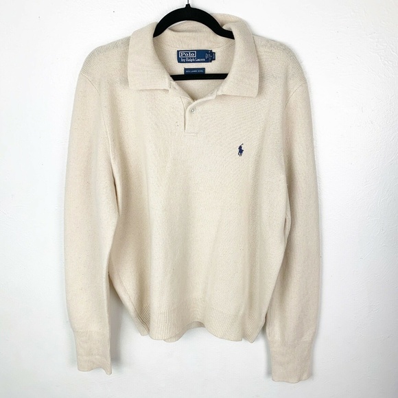 Polo Ralph Lauren Other - Polo By Ralph Lauren Beige Lambswool Sweater